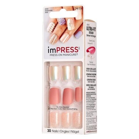 Emprese Press-on False Nails - Multi Color, 30 Pieces