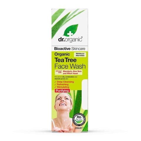 Dr Organic Tea Tree Face Wash 200 ml