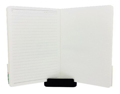 دفتر كتابة قرطاسية لانغو A5 بتصميم "الكواكب الزهرية" (أبيض)