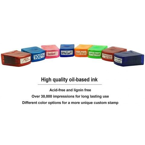 ALISSA 8Pcs Self Inking Colorful Rubber Stamp Set