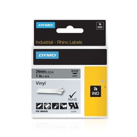 Dymo 24mm black unicorn adhesive tape