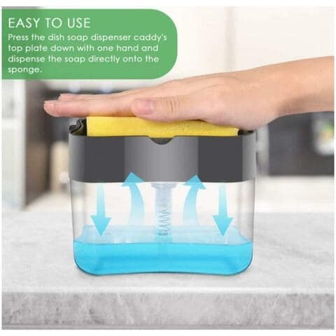 ALISSA 2-in-1 Soap Pump Dispenser with Sponge Holder