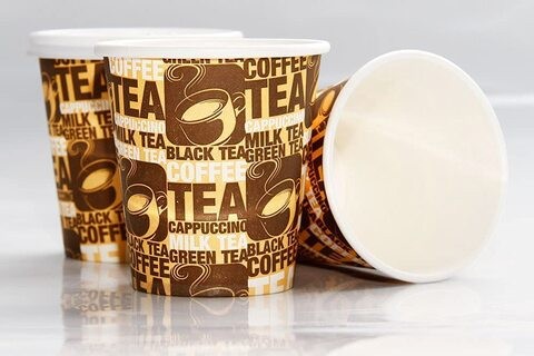 250 Pieces (5 Sets) Paper Tea Cups 6.5 oz Teacups & Coffee Cups & Coffee Mugs