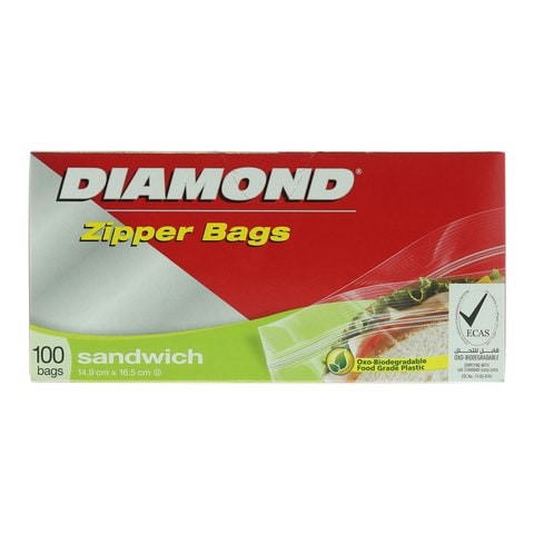 DIAMOND SDW BAGS ZIPPER 12X100S