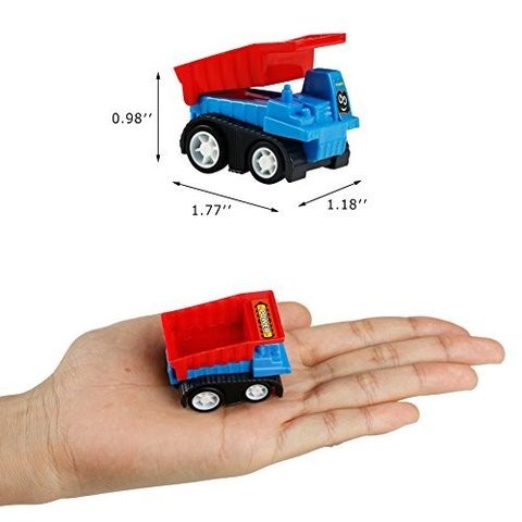 Fajiabao Mini Cars 18pcs Digger Bulldozer Kids Toy Construction Machinery Set Mini Cars Cake Toppers Birthday Supplies-Random Color