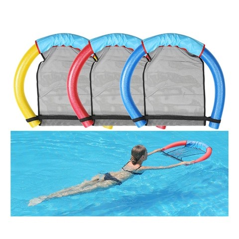 ALISSA-3pcs. Floating Swim Noodle Sling Mesh Chair, Pool Float Lounge Chair Seat Hammock for Beach, Swimming Pool Party, Water Relaxation, Pool Game Fun Toys.