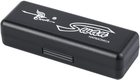 Mike Music Swan 10 Hole 20 Tones Key Harmonica of C Blues, Mini Harmonica for Beginners (C 10)