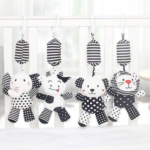 Hanging Plush Stuffed Soft Baby Rattle Toys