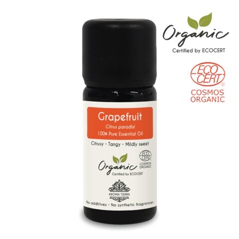 Aroma Tierra Grapefruit Essential Oil - Aroma Tierra - 100% Pure, Natural, Ecocert Certified Organic - 10ml