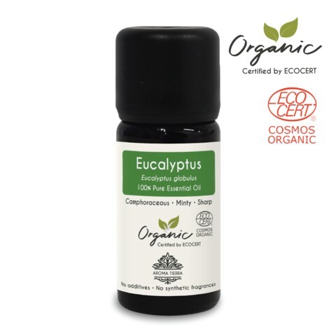 Eucalyptus Essential Oil by Aroma Tierra - Aroma Tierra - 100% Pure, Natural, Ecocert Certified Organic - 10ml