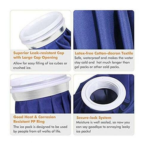 Alyssa Reusable Hot & Ice Water Pack For Injury, Hot & Cold Therapy, Pain Relief - 3 Bags