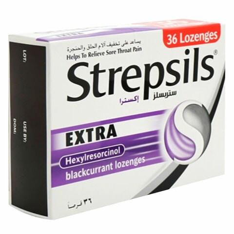 Strepsils Extra Blackcurrant Sore Throat Relief 36 Tablets