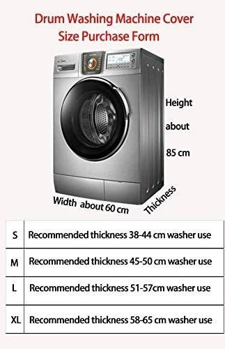 Aiwanto Roller Washing Machine Cover Silver Cover Front Waterproof, Dustproof, Anti-Aging, Sunscreen and Oily Fume Protection Cover for Most Front Loading Washers and Dryers(XL)