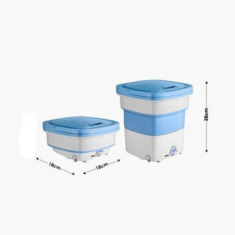 Aiwanto Washing Machine Laundry Machine Foldable Travel Mini Washing Machine Bucket Small Cloth Baby Cloth Washing Machine (Blue)