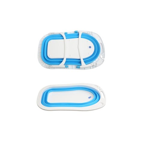 1pc.-Foldable Baby Bathtub Anti-Slip Bottom Bathtub Children's Portable Baby Bath Tub, Blue.