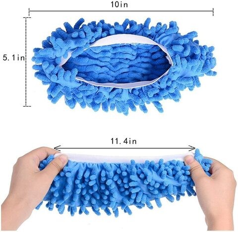 Aiwanto 5 أزواج من أحذية Duster Mop القابلة لإعادة الاستخدام ستوكات منظف الأرضيات مجموعة ممسحة نعال وغطاء أحذية من الألياف الدقيقة ونعال ممسحة للأتربة لتنظيف أرضية الحمام والمكتب والمطبخ بألوان عشوائية