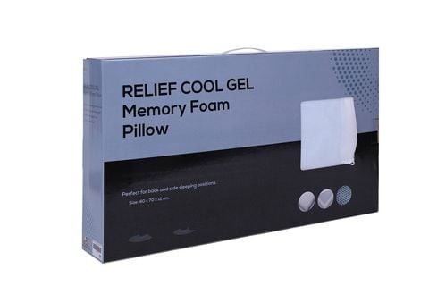 Pan Emirates Memory Foam Relief Cool Gel Cushion - 40X70X12 Cm - White