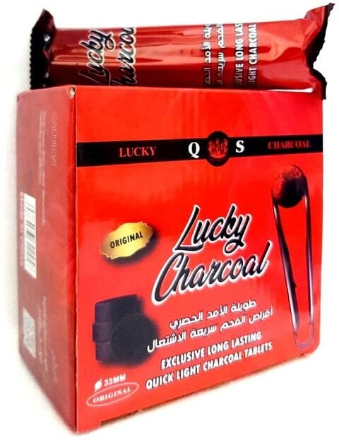 Lucky Charcoal 80 Pieces - Al Saqr - Fast Flammable and Long Lasting Charcoal Incense for Incense - 33 mm