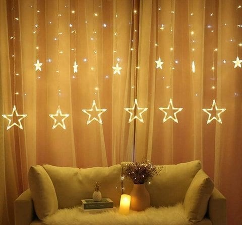 Doreen LED Strip Lights in the form of stars for Ramadan decorations, 2.5 meters, 220 volts, white