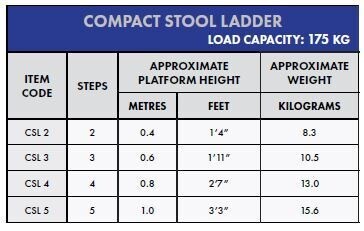 Penguin - compact ladder, step 4, 0.8m - high platform