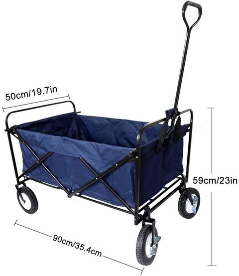 Portable Folding Garden Baby Stroller Outdoor Carriage Trolley 80kg Max Outdoor/Festival/Camping Blue