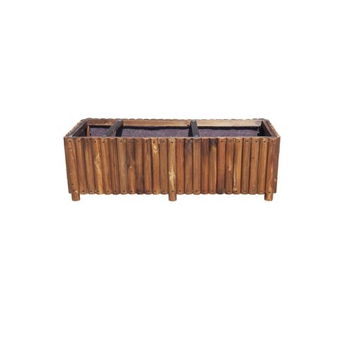 LINGWEI Rectangular Shaped Creative Wooden Flower Pot Flower Planter Flower Holder For Garden Patio Balcony Home Office Decoration Medium