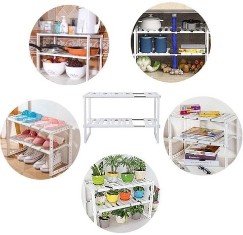 Two Floors Under Sink Organizer for Kitchen and Toilet, Multipurpose Storage Rack for Home