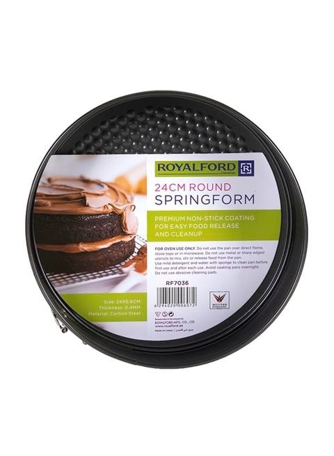 Royalford Springform Cake Pan - Black 2 Kg