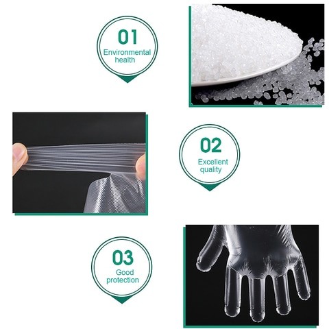 Kervas PE Disposable Gloves - 100 Pieces