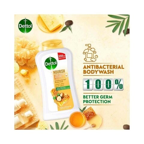 Dettol Nourishing Anti-Bacterial Body Wash With Honey & Shea Butter 250ml