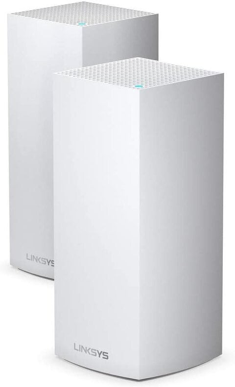 Linksys Velop Tri-Band Whole Home Mesh Wifi 6 System (Ax4200) Wifi Router/Extender For Seamless Coverage Of Up To 6000 Sq Ft / 525 Sqm And 3.5X Faster Speed For 80+ Devices, 2-Pack, White) - Mx8400-Me