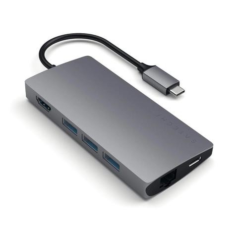 Satechi - Type-C Multi-Port Adapter with 4K Ethernet V2 - Space Gray