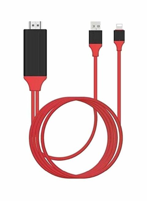 Oem Lightning To HDMI Cable 2meter Red/Black