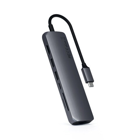Satechi - Type-C Slim Multiport with Ethernet Adapter - Space Gray