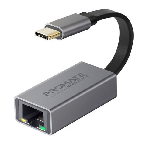 بروميت USB-C لمحول إيثرنت، والألمنيوم عالي السرعة USB من النوع C إلى 1Gbps RJ45 جيجابت إيثرنت محول شبكة LAN لماك بوك برو، ماك بوك اير، كتاب السطح، جهاز Chromebook، XPS، سامسونج S10، S10 +، GigaLink-C رمادي