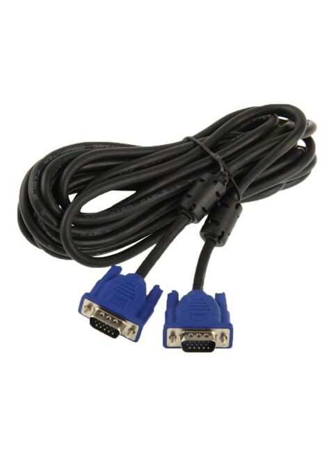 Generic 15-Pin Male To Female VGA Cable 5Meter Black