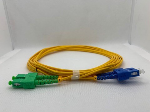 APKR Sc/Apc-Sc Singlemode 9/125 3.0mm Fiber Optic Cable 3M Yellow Duplex