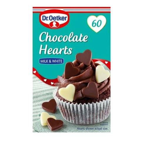 Dr.Oetker Milk and White Chocolate Hearts 40g