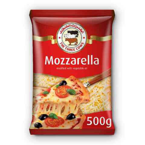 The Three Cows Mozzarella Shredded Cheese 500g