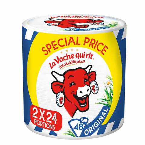 La Vache qui rit Original Spreadable Cheese Triangles 24 Portions x2 pack 48&amp;nbspPortions 720 g