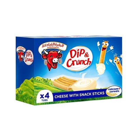 The Laughing Cow Rit Dip And Crunch Cheese And Breadstick Snack 140g