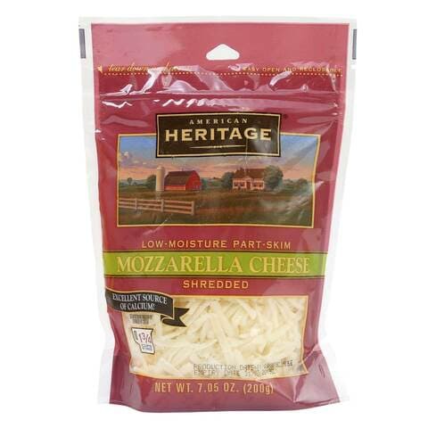 American Heritage Shredded Mozarella Cheese 200g