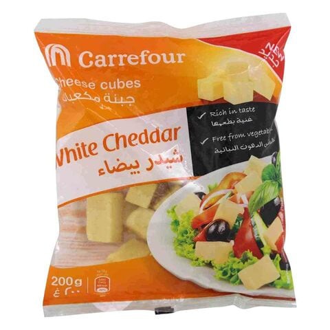  White Cheddar Cheese Cubes 200g