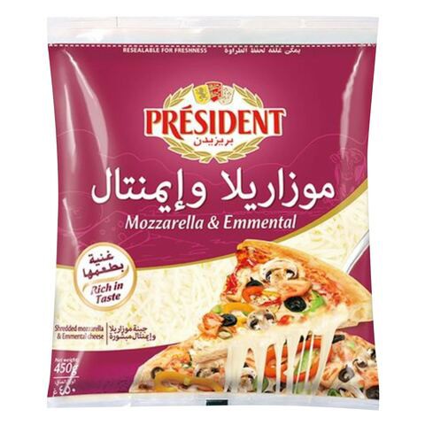 President Mozzarella And Emmental Cheese 450g