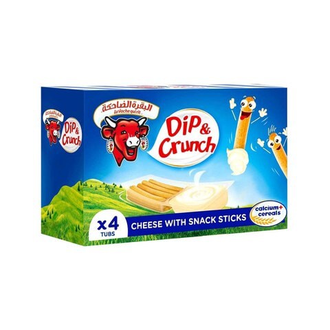 La Vache Qui Rit Dip And Crunch Cheese And Breadstick Snack 140g x4