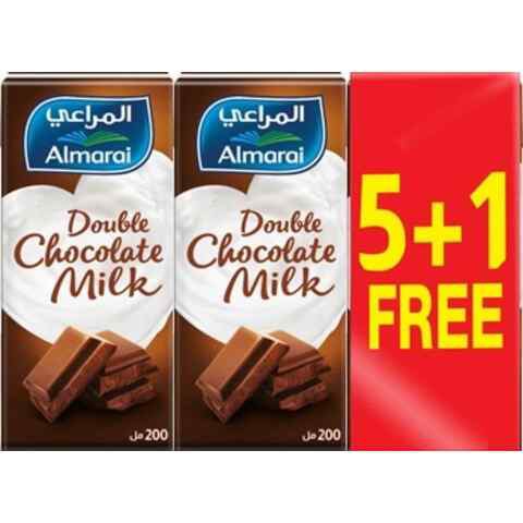 Almarai UHT Double Chocolate Milk 200ml x6