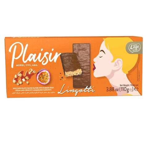 Lago Plaisir Caramelized Passion Fruit And Hazelnut  Wafer 110g