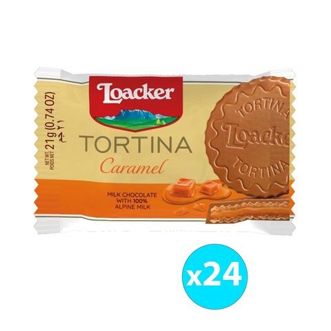 Loacker Tortina Caramel Chocolate 21g x24
