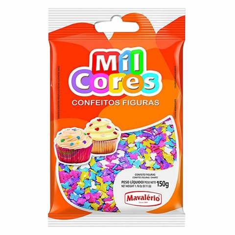 Mavalerio Mil Cores Star Shaped Sprinkles 150g