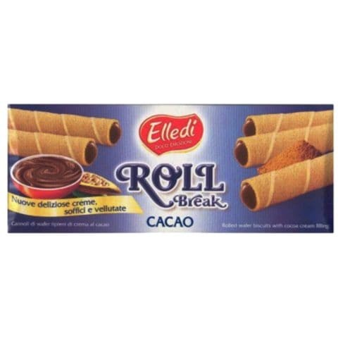 Elledi Roll Break Cocoa Cream Wafer Biscuits 80g